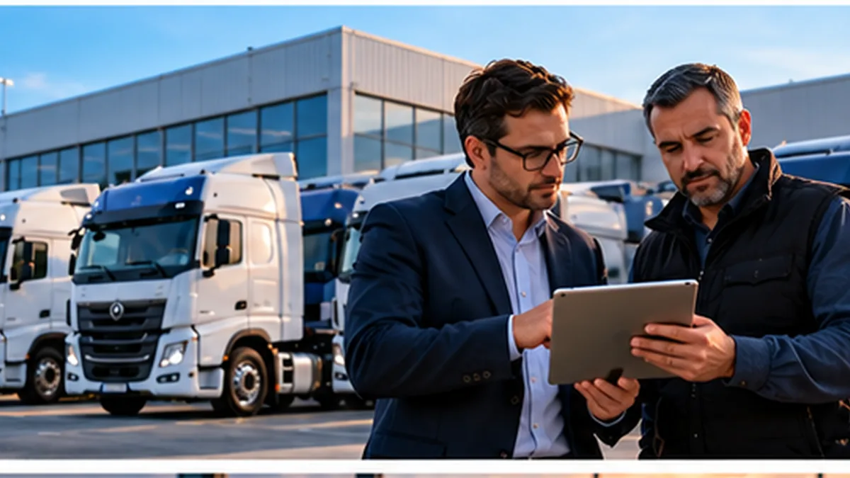 Acheter ou louer un poids lourd  : photo professionnelle transport et logistique